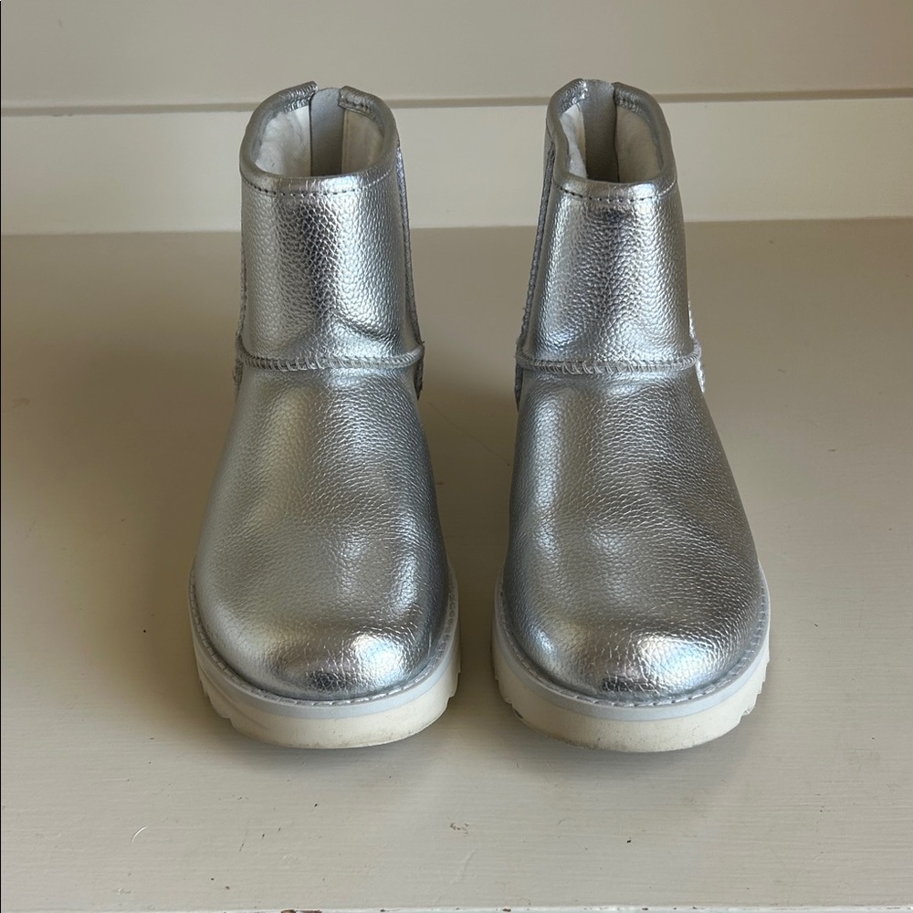 UGG Silver Metallic Women’s Ankle Boots